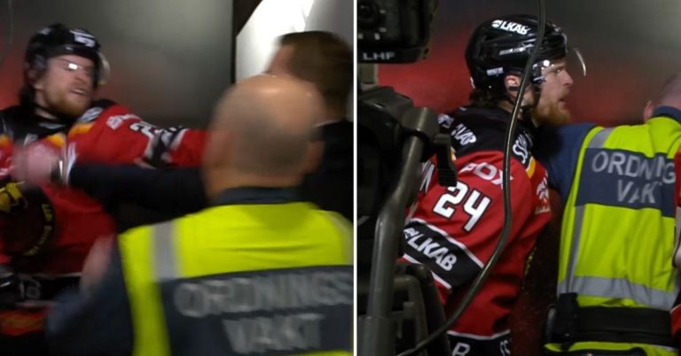 Ishockey: Massivt bråk på Luleå-Skellefteå derby – säkerheten ingriper