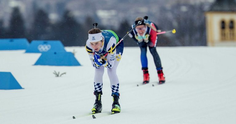 Hoppmarsch som räddade Sveriges medalj efter att dess skidor gick sönder