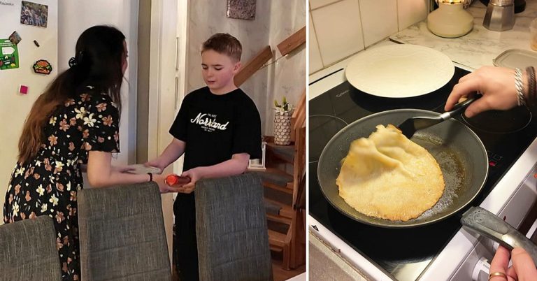 Rasmus, 12, tar med sig sin lunch till skolan så att han inte blir hungrig.