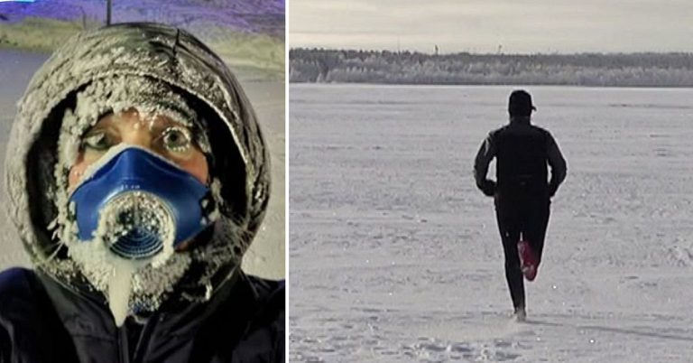 Gehrers joggingtur i Luleå blir viral – kallt väder stoppar inte hans passion