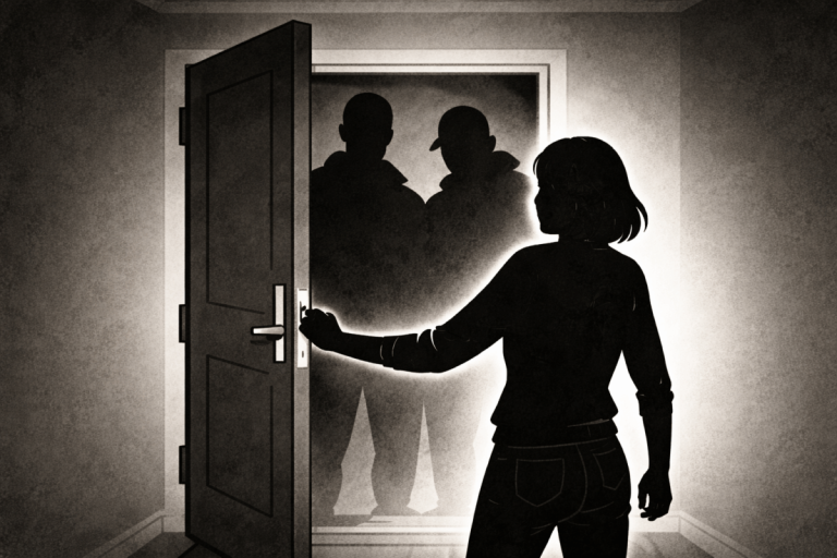 Sexuellt trakassera en kvinna samtidigt som man utger sig för att vara en hyresgästförening